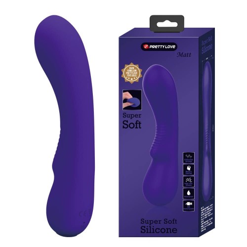 Pretty Love Matt purple 12 function rabbit vibrator made of soft silicone