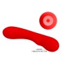 Pretty Love Matt red 12 function rabbit vibrator made of soft silicone