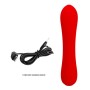 Pretty Love Matt red 12 function rabbit vibrator made of soft silicone