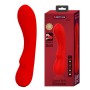 Pretty Love Matt red 12 function rabbit vibrator made of soft silicone