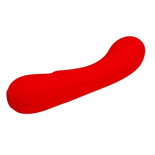 Pretty Love Matt red 12 function rabbit vibrator made of soft silicone