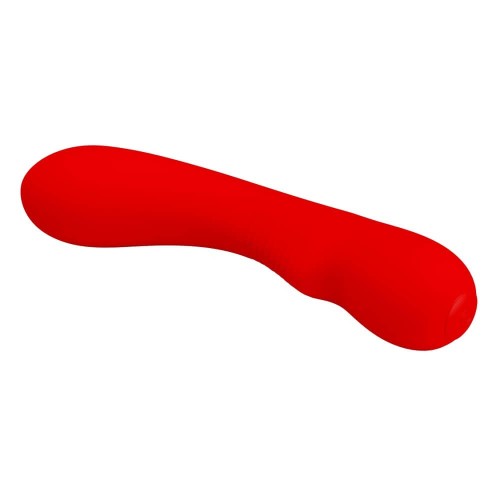 Pretty Love Matt red 12 function rabbit vibrator made of soft silicone