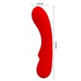 Pretty Love Matt red 12 function rabbit vibrator made of soft silicone