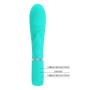 Pretty Love Prescott green soft rabbit vibrator with bulbous head and clitoral stimulator