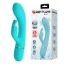 Pretty Love Scocco green rabbit vibrator with flexible curved head and clitoral stimulator