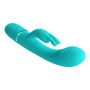 Pretty Love Scocco green rabbit vibrator with flexible curved head and clitoral stimulator