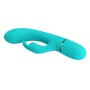 Pretty Love Scocco green rabbit vibrator with flexible curved head and clitoral stimulator