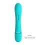 Pretty Love Scocco green rabbit vibrator with flexible curved head and clitoral stimulator