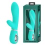 Pretty Love Thomas green super soft silicone vibrator with clitoral stimulator