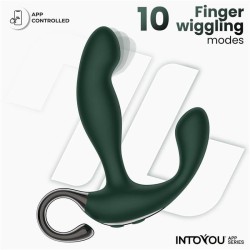 Простатен масажор с движещ се пръст и приложение Intoyou Greeny зелен