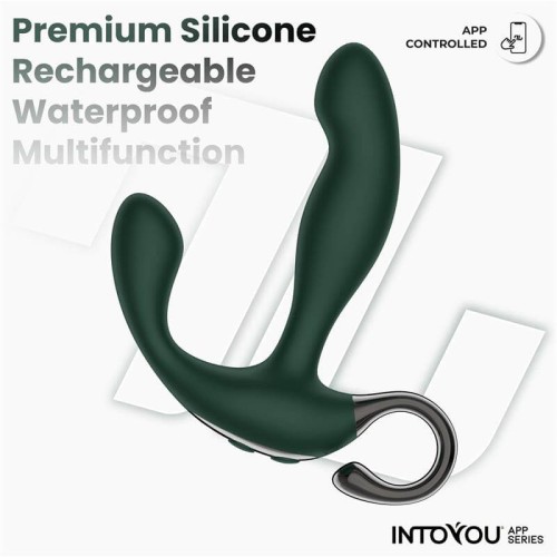 Intoyou Greeny простатен масажор зелен Intoyou Greeny зелен простатен масажор с движещ се пръст и приложение