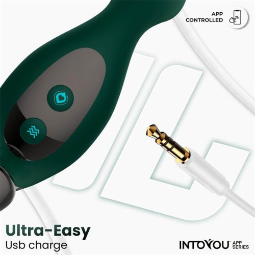 Intoyou Greeny простатен масажор зелен Intoyou Greeny зелен простатен масажор с движещ се пръст и приложение