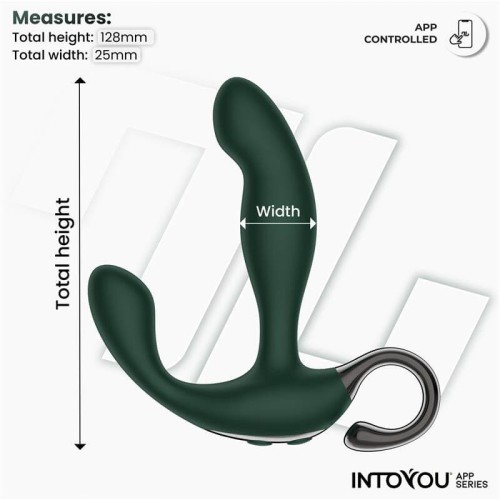 Intoyou Greeny простатен масажор зелен Intoyou Greeny зелен простатен масажор с движещ се пръст и приложение