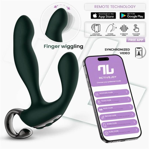 Intoyou Greeny простатен масажор зелен Intoyou Greeny зелен простатен масажор с движещ се пръст и приложение