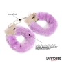 Latetobed furry handcuffs purple Latetobed purple furry metal handcuffs
