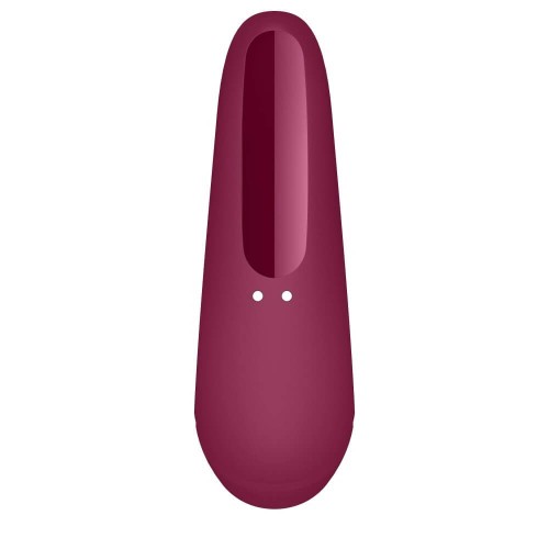 Satisfyer Curvy 1+ розово червен вакуумен клиторен стимулатор с вибрация