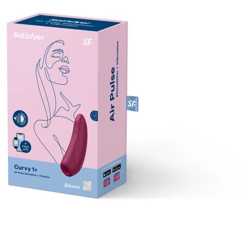 Satisfyer Curvy 1+ розово червен вакуумен клиторен стимулатор с вибрация