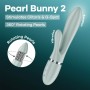 Satisfyer Pearl Bunny 2 grey green Satisfyer Pearl Bunny 2 grey green rabbit vibrator with rotating pearls