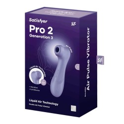 Вакуумен стимулатор Satisfyer Pro 2 Generation 3 Liquid Air Лилав