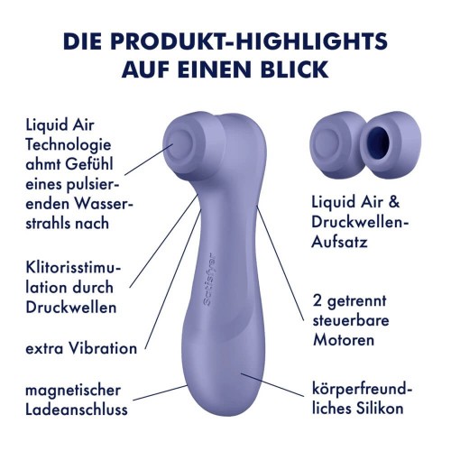 Satisfyer Pro 2 Gen 3 Liquid Air лилав Satisfyer Pro 2 Generation 3 Liquid Air лилав вакуумен клиторен стимулатор