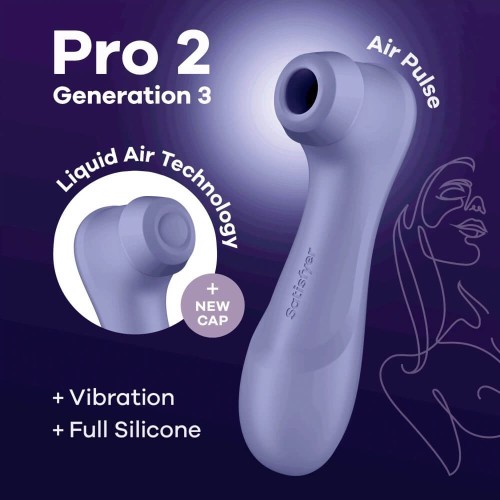 Satisfyer Pro 2 Gen 3 Liquid Air лилав Satisfyer Pro 2 Generation 3 Liquid Air лилав вакуумен клиторен стимулатор