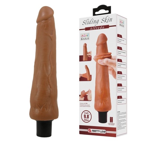 Sliding Skin Alfredo realistic vibrator with sliding skin