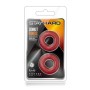 Stay Hard Donut Rings red stretchy cock rings set of 2