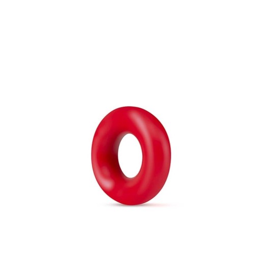 Stay Hard Donut Rings red stretchy cock rings set of 2