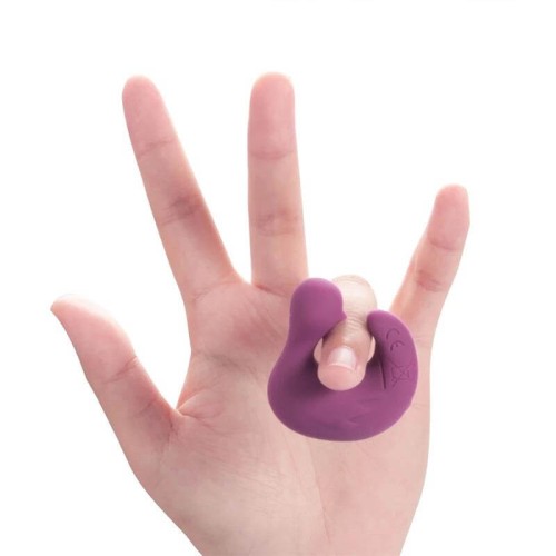 Swamson violet duck shaped silicone finger stimulator