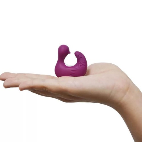 Swamson violet duck shaped silicone finger stimulator