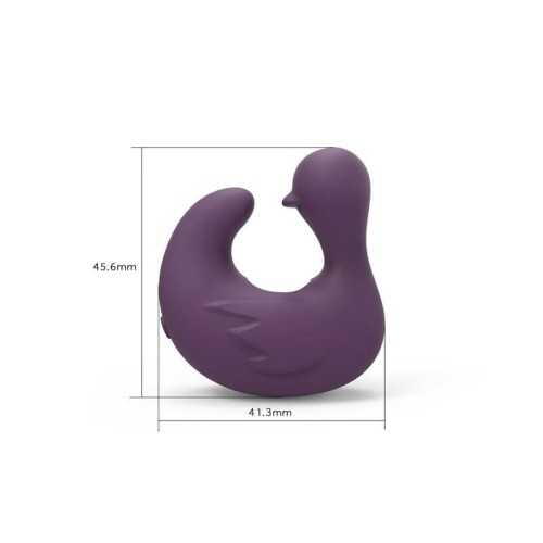 Swamson violet duck shaped silicone finger stimulator