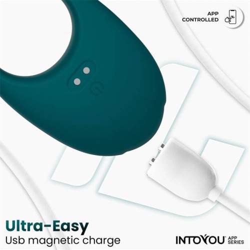 Intoyou Ringo green app controlled vibrating cock ring