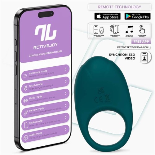 Intoyou Ringo green app controlled vibrating cock ring