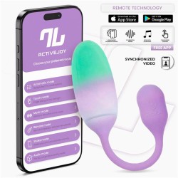 Вибриращо яйце с приложение Intoyou Nexegg лилаво и фъстъчено