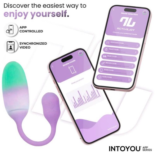 Intoyou Nexegg вибриращо яйце с приложение в цвят лилаво и фъстъчено