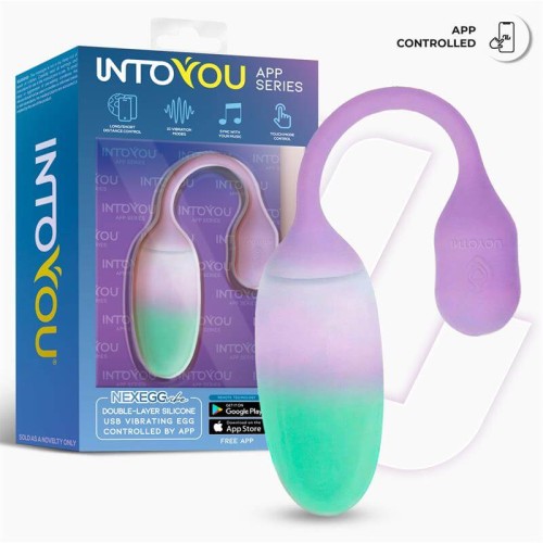 Intoyou Nexegg вибриращо яйце с приложение в цвят лилаво и фъстъчено