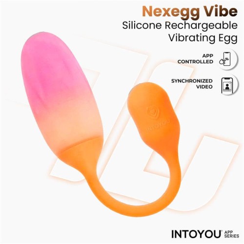 Intoyou Nexegg вибриращо яйце с приложение в цвят оранжево и розово