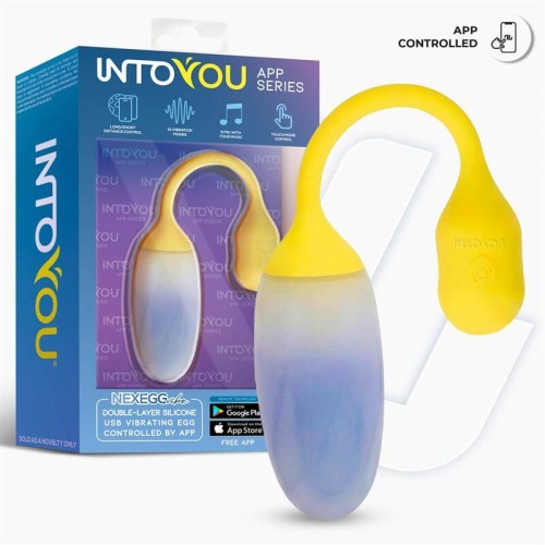 Intoyou Nexegg app controlled vibrating egg in yellow and purple