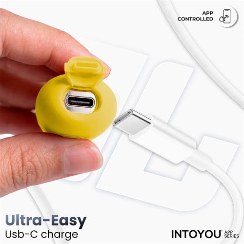 Intoyou Nexegg app controlled vibrating egg in yellow and purple
